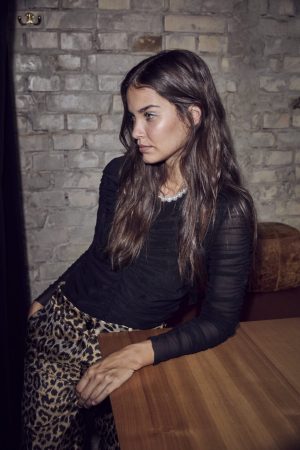 Co´couture - Reagancc Rushed Mesh Blouse 33122 - 96 Black på udsalg