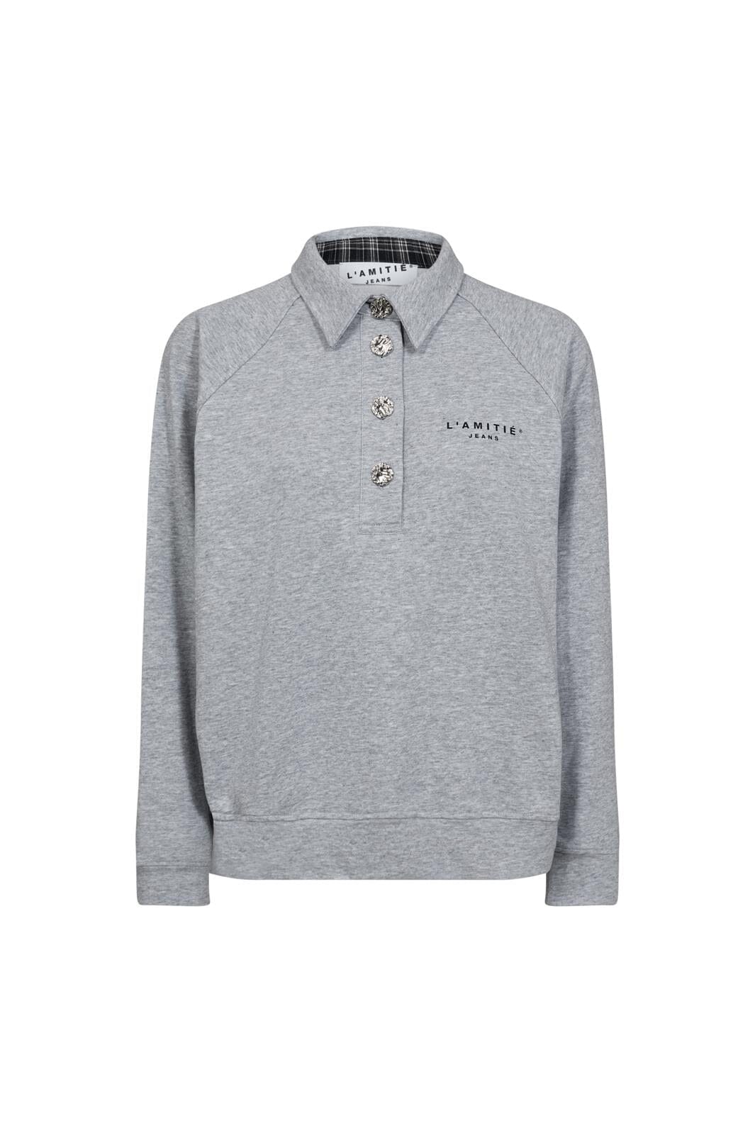 Forudbestilling - Haute L'Amitié - Polo Logo Sweat HL10034 - Grey Melangé
