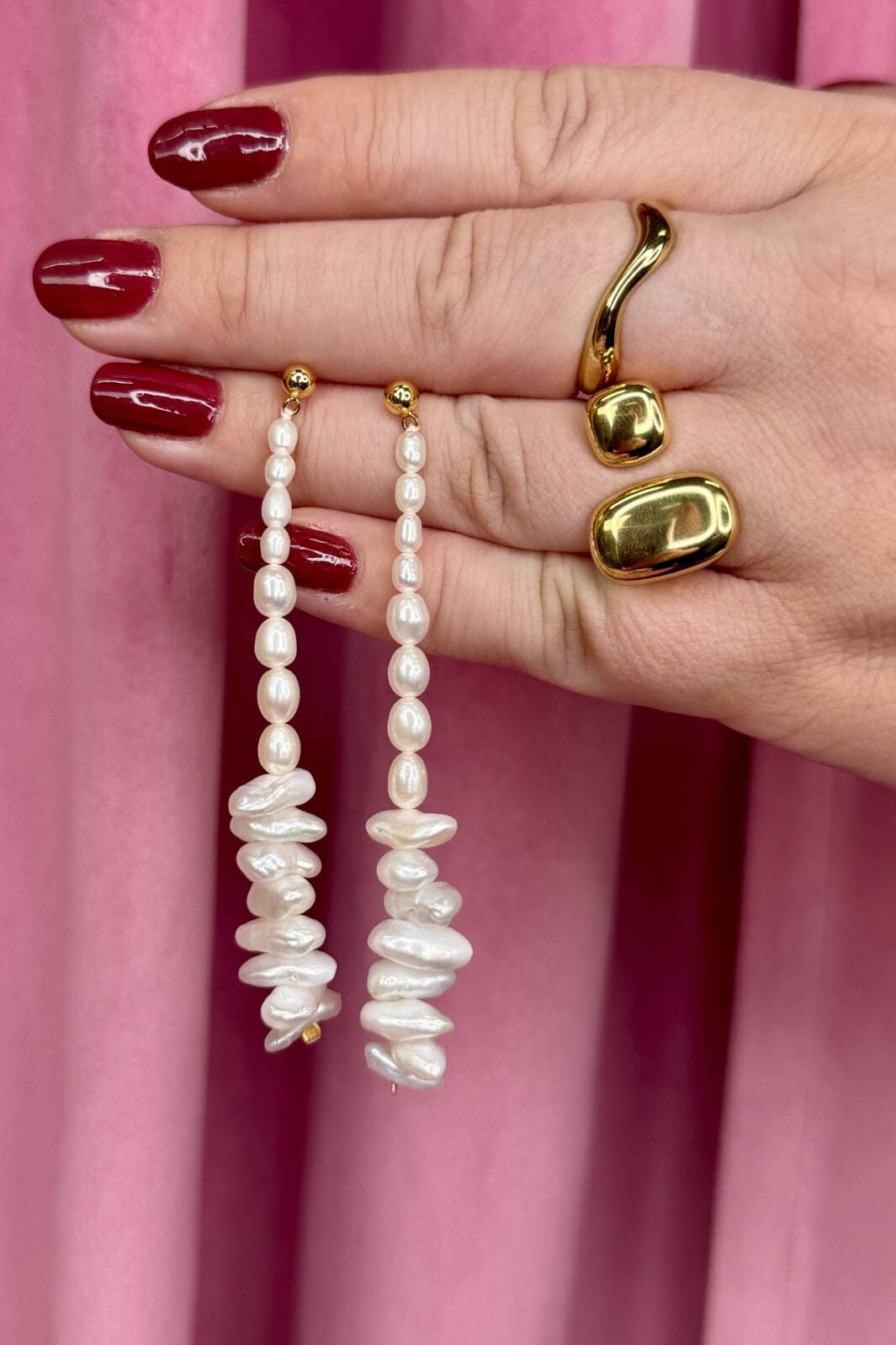 Mellow Moon - Ocean Earring - White