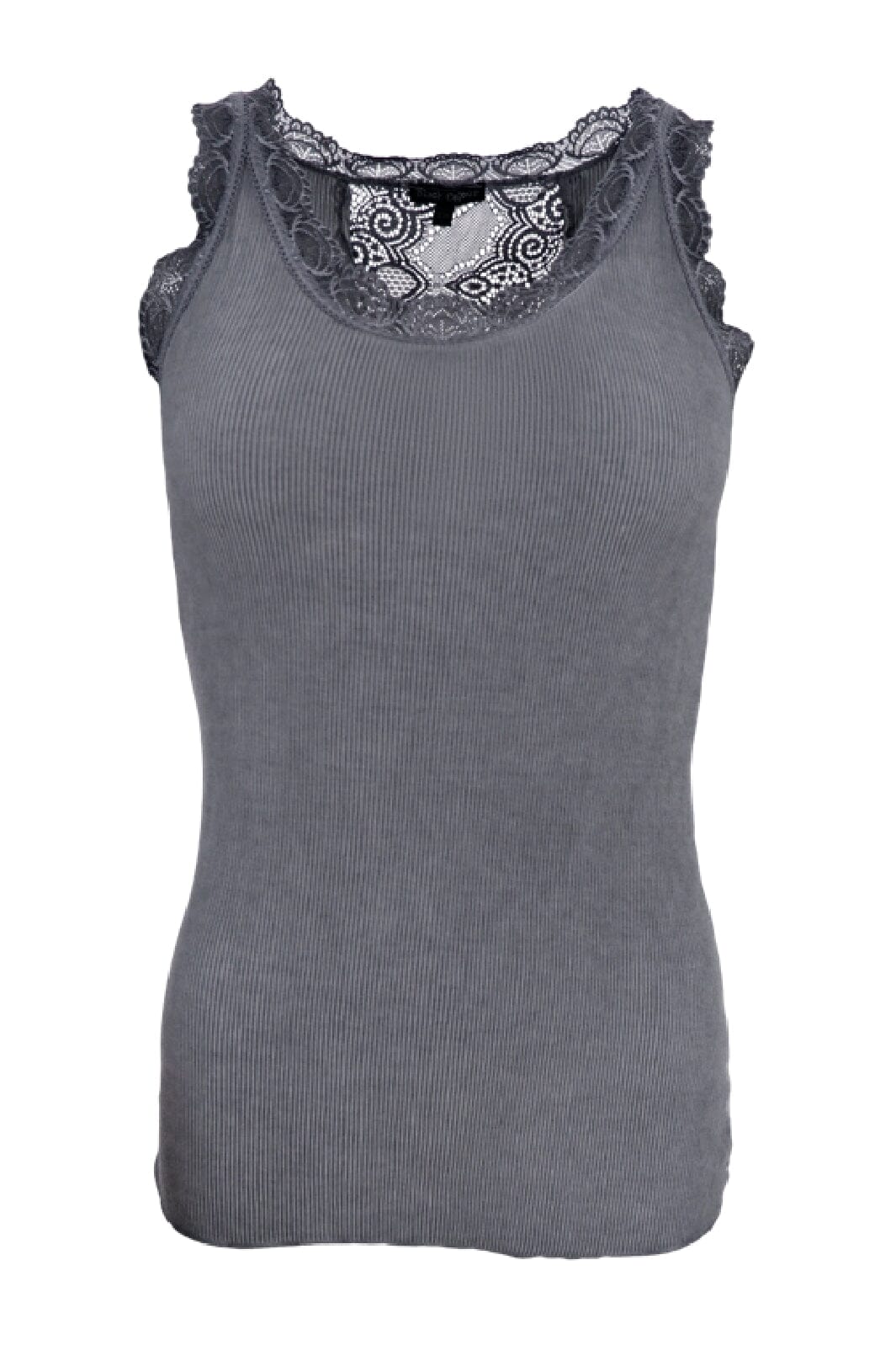 Black Colour - Bcivy Rib Top - Grey