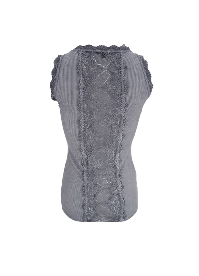 Black Colour - Bcivy Rib Top - Grey