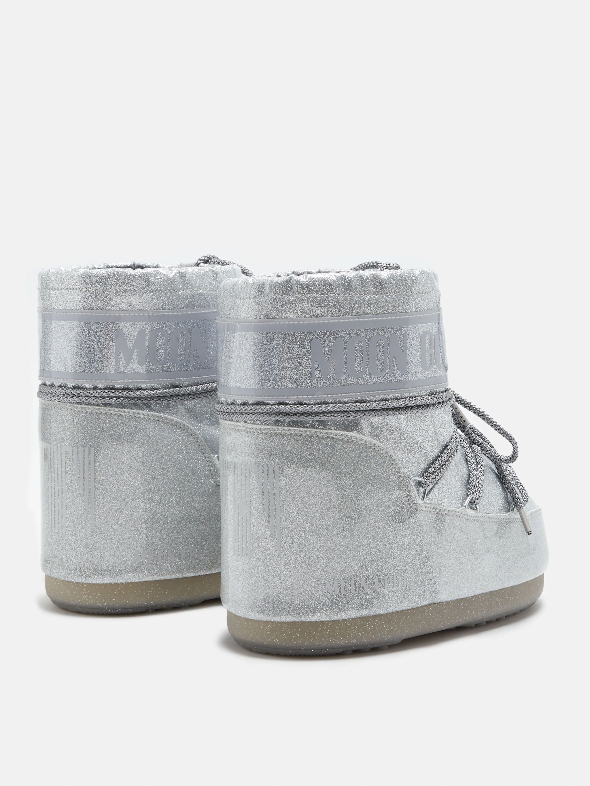Moon Boot - Mb Icon Low Glitter - H001 Silver Hot på udsalg