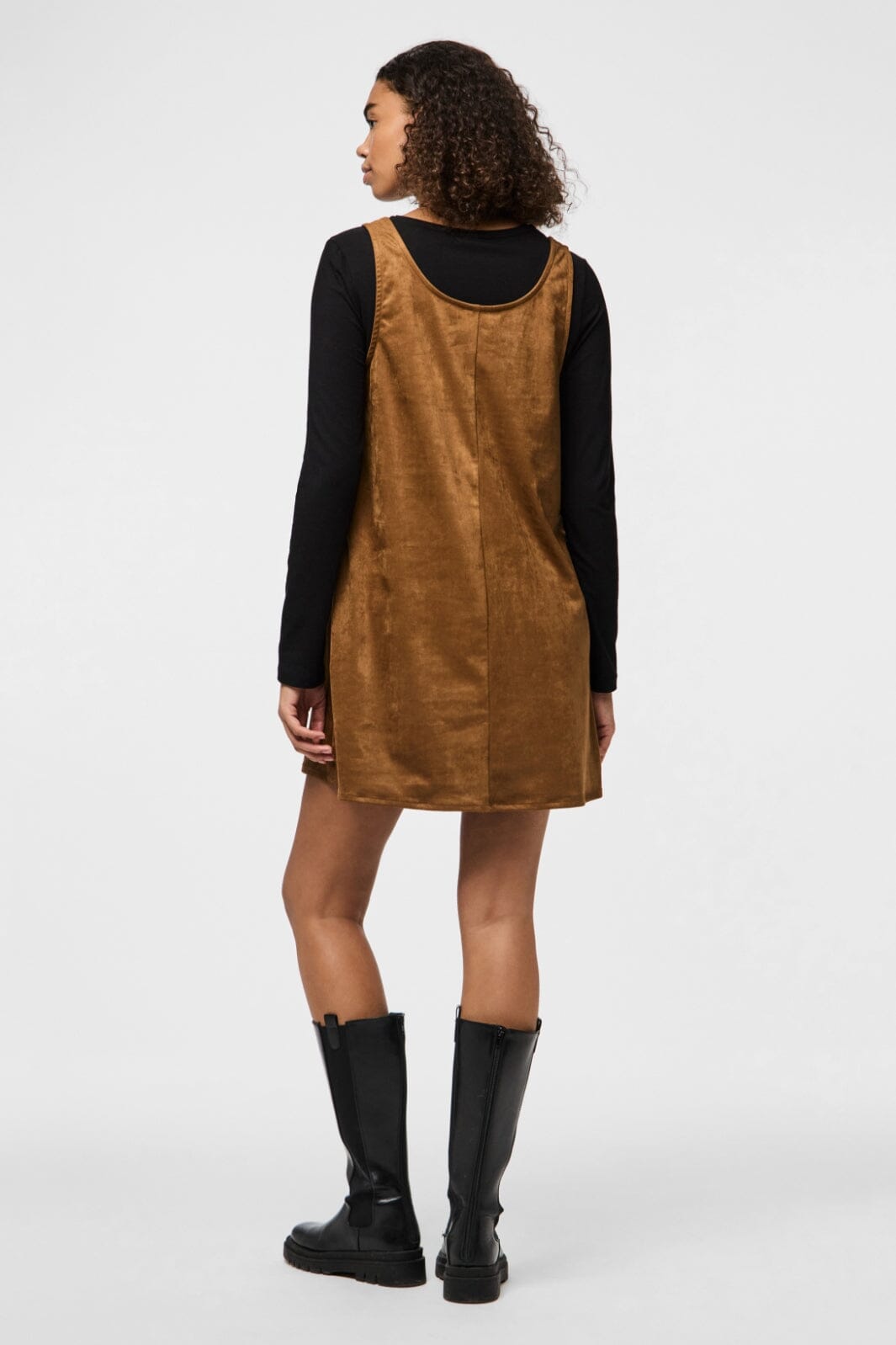 Pieces - Pcjuno Sl Spencer Dress Fsy - 4889520 Amber Brown Online salg