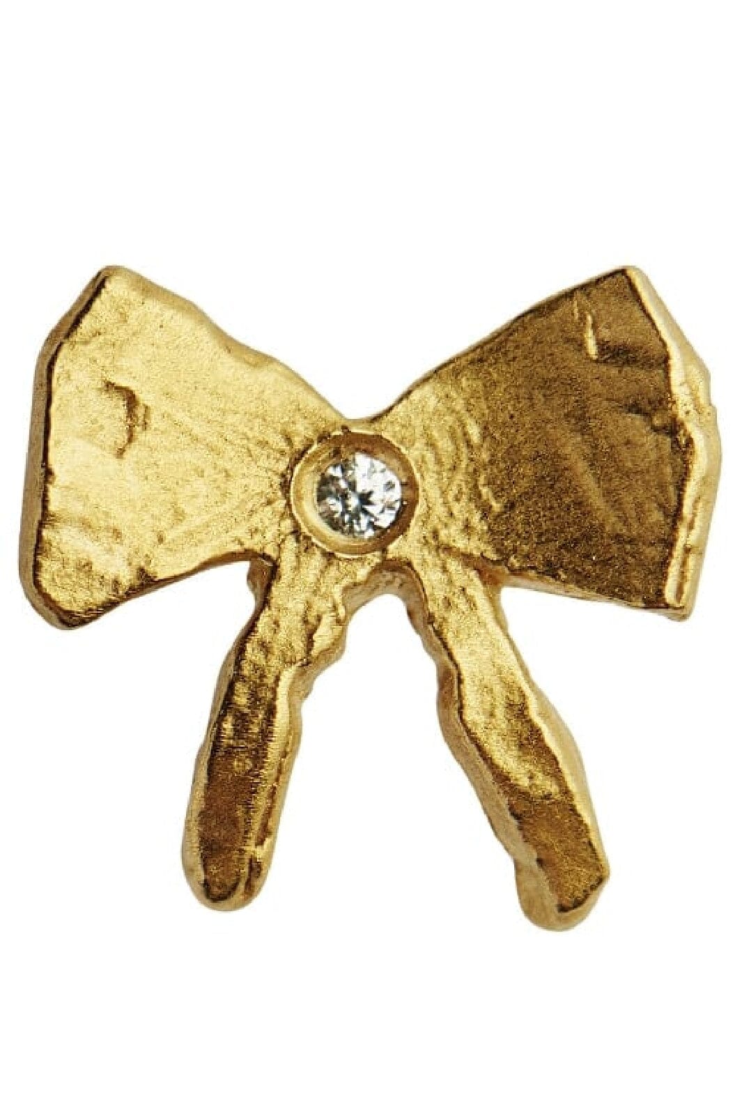 Stine A - Petit Bow Earring With Stone - Single - 1344-02-S