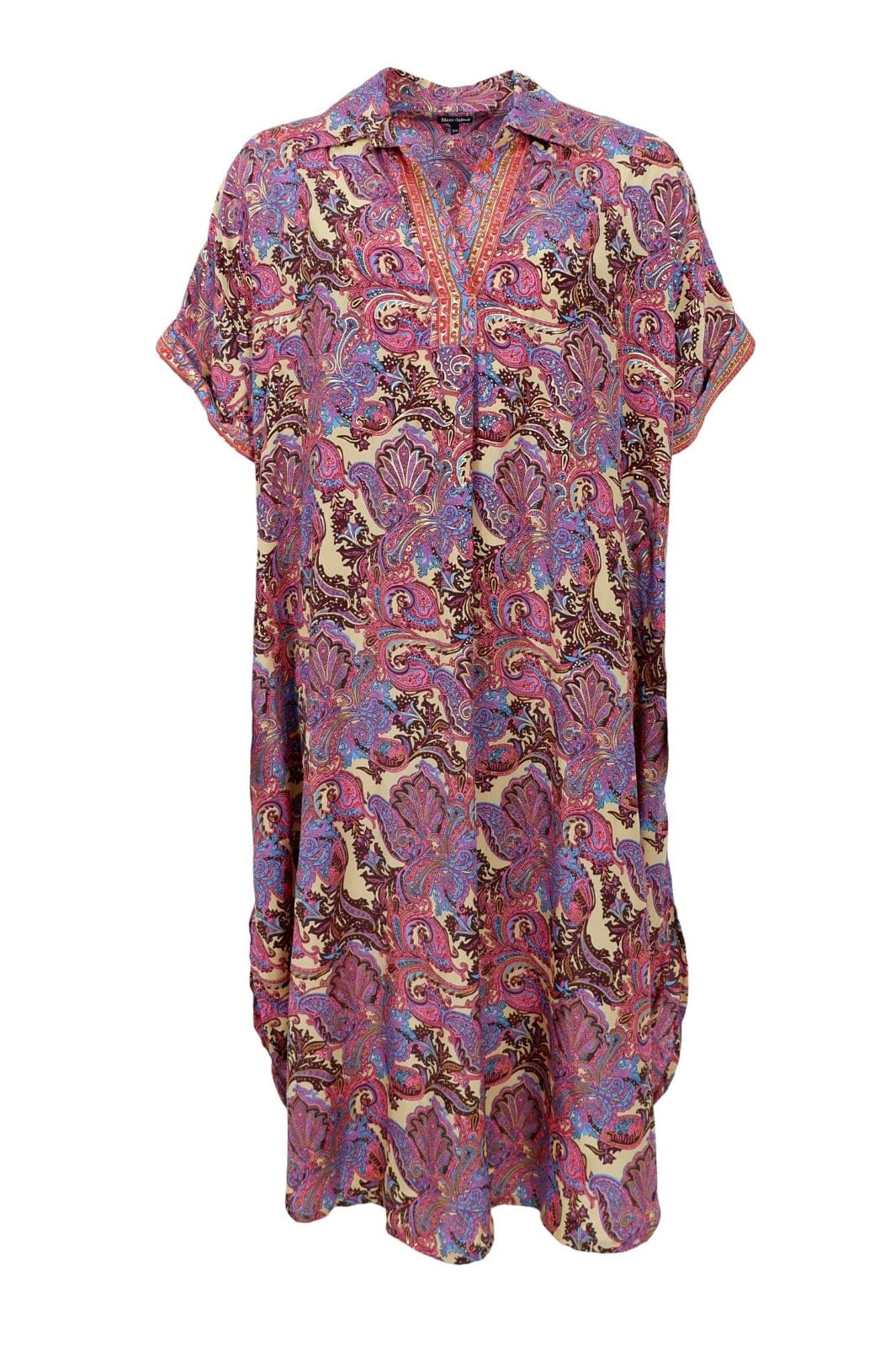 Forudbestilling - Black Colour - Bcluna S/S Kaftan Tunic 39196 - Royal Berry Levere