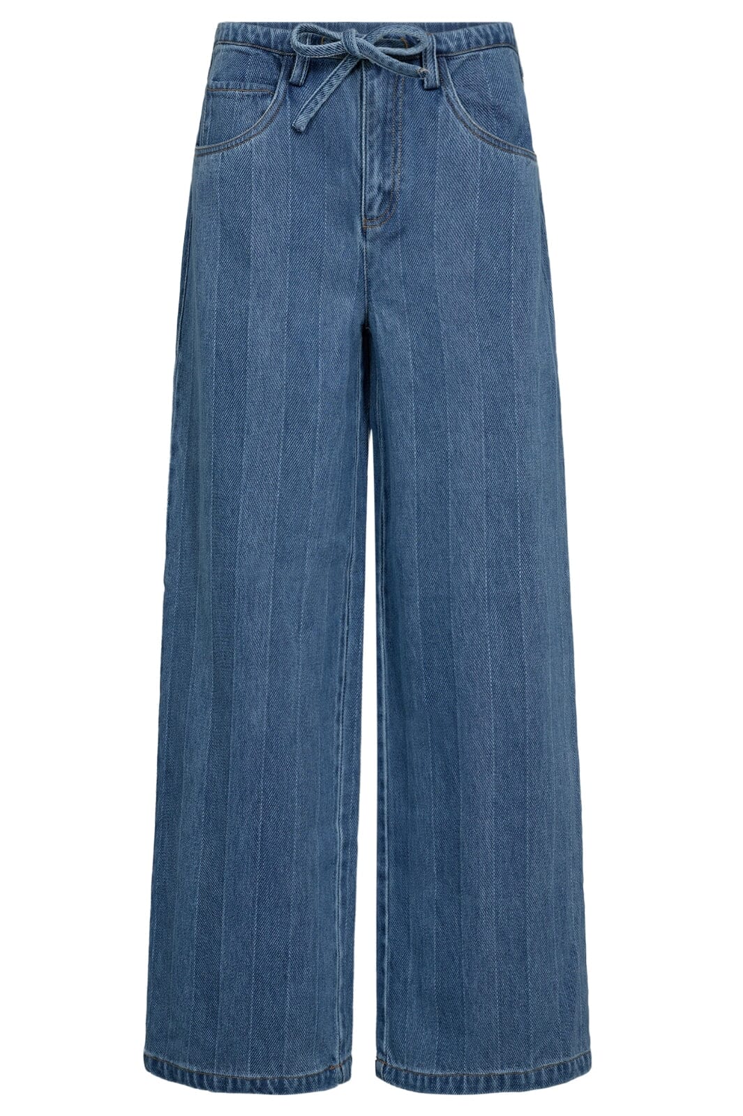 Forudbestilling - Haute L'Amitié - Hering String Tie Jeans HL10060 - Bleached Denim på udsalg