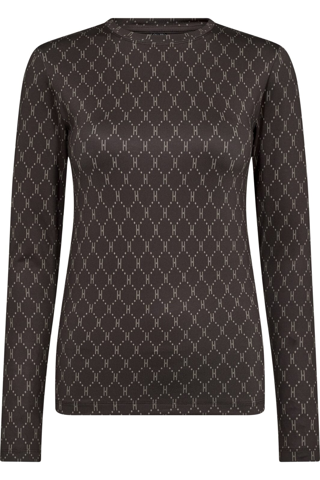 Hype The Detail - Printed Blouse 200-14 - 43 Brun