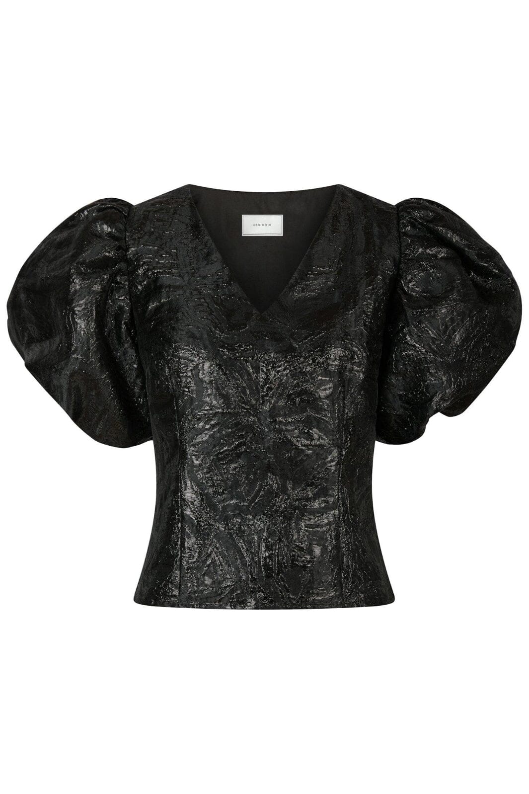Neo Noir - Camia Metallic Brocade Blouse 163846 - Black