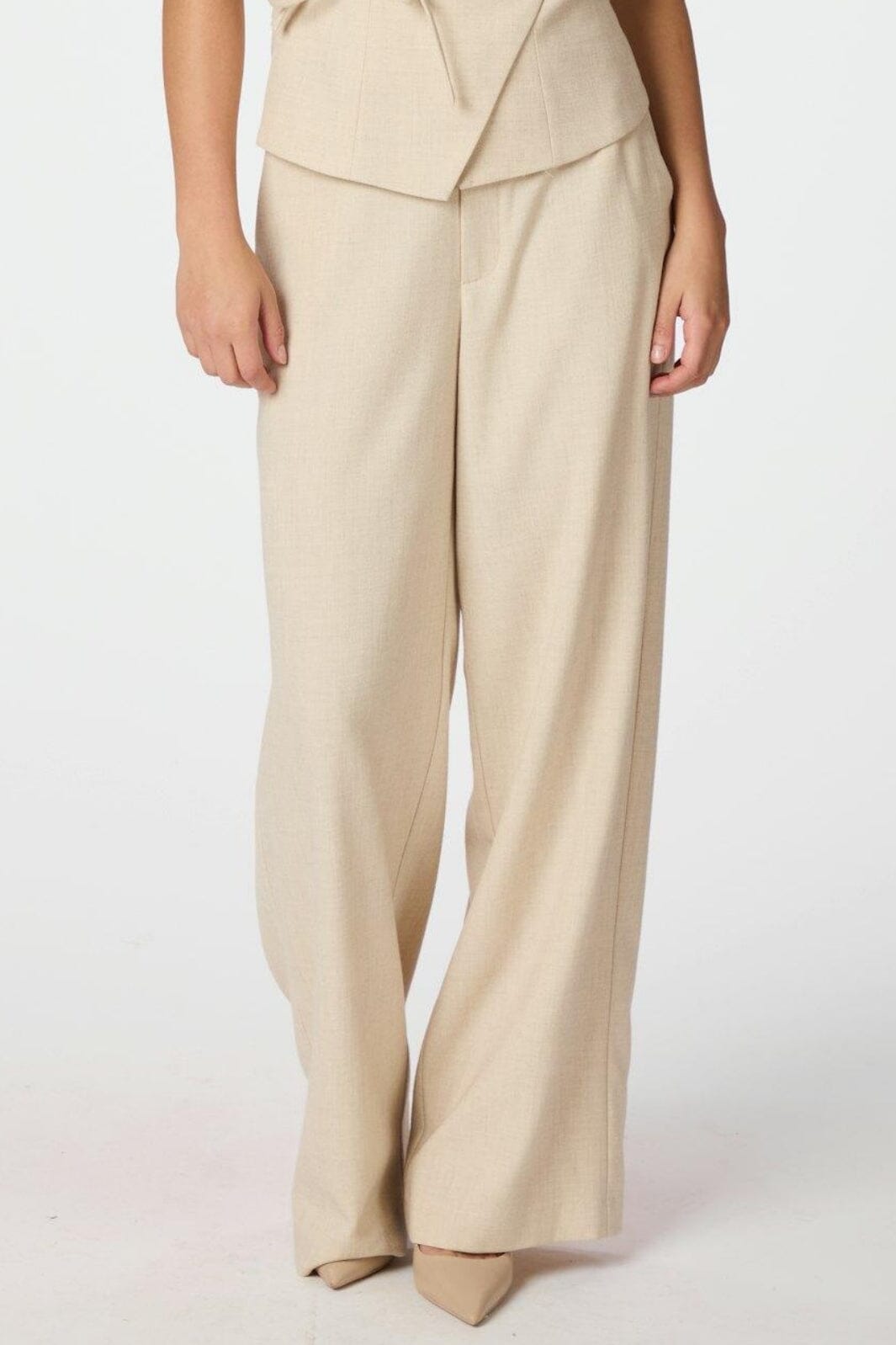 Neo Noir - Emmett Melange Pants 165059 - 976 - Beige Melange Online Hot Salg