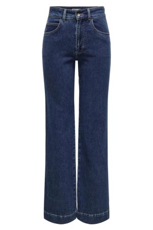 Only - Onljuicy Wide Jeans Cro - 4618608 Medium Blue Denim Online salg