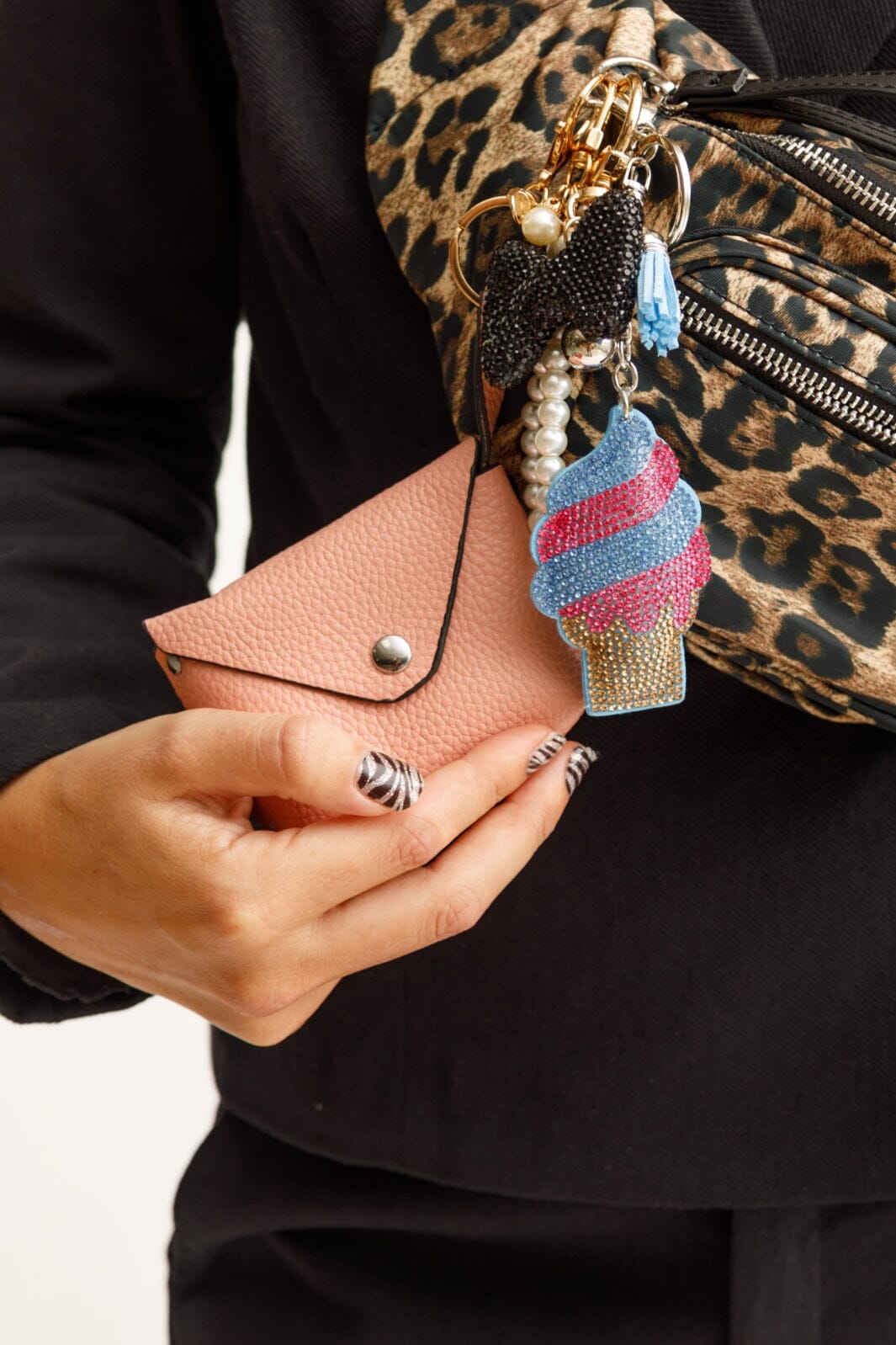 Black Colour - Bcwallet Keyhanger 10276 - Lt. Pink