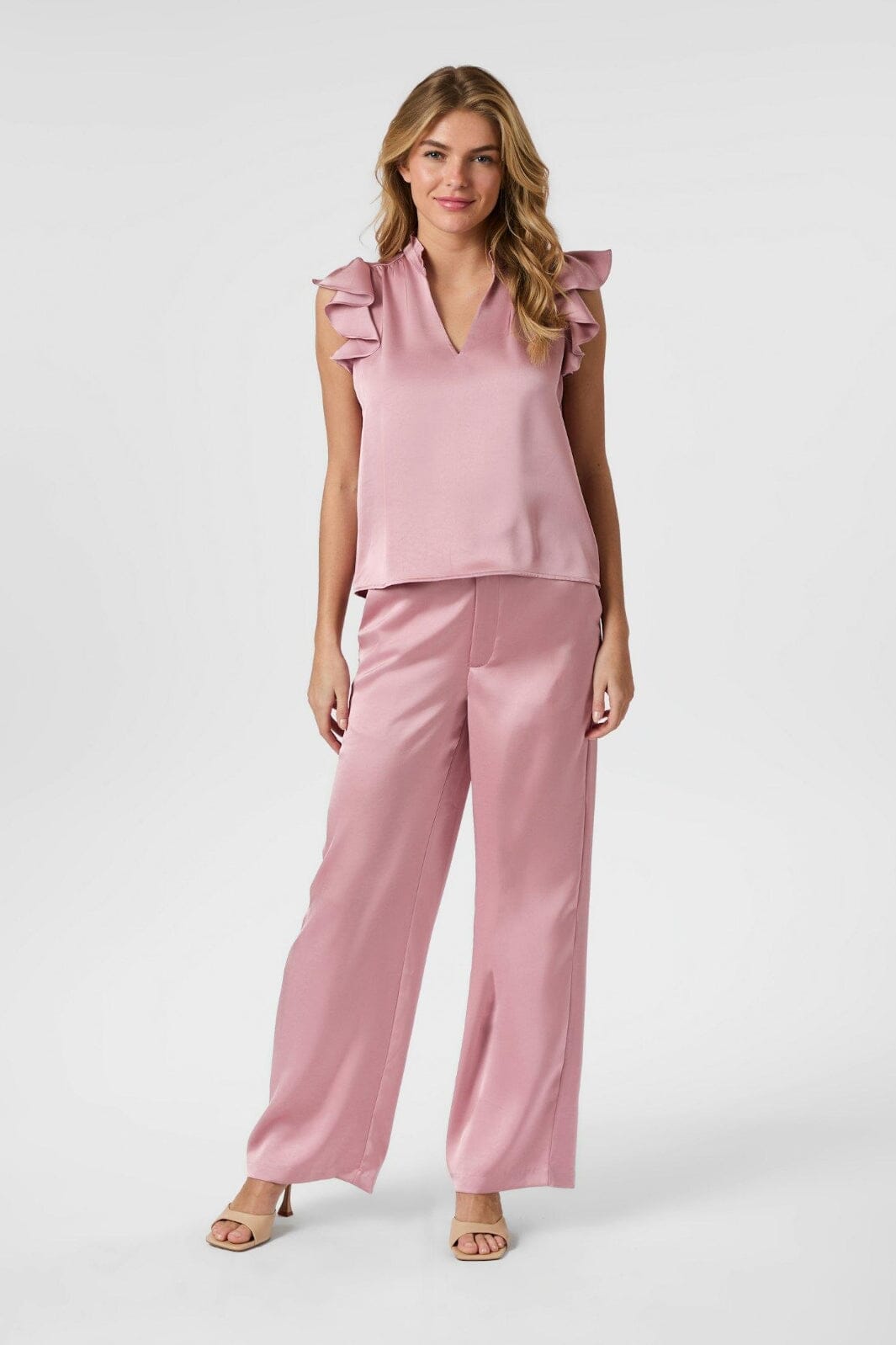 Neo Noir - Emmett Heavy Sateen Pants 164136 - 823 - Evening Rose på udsalg