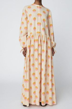 Stella Nova - Big Dot Maxi Dress - 474 Creme/red Dots Rabat