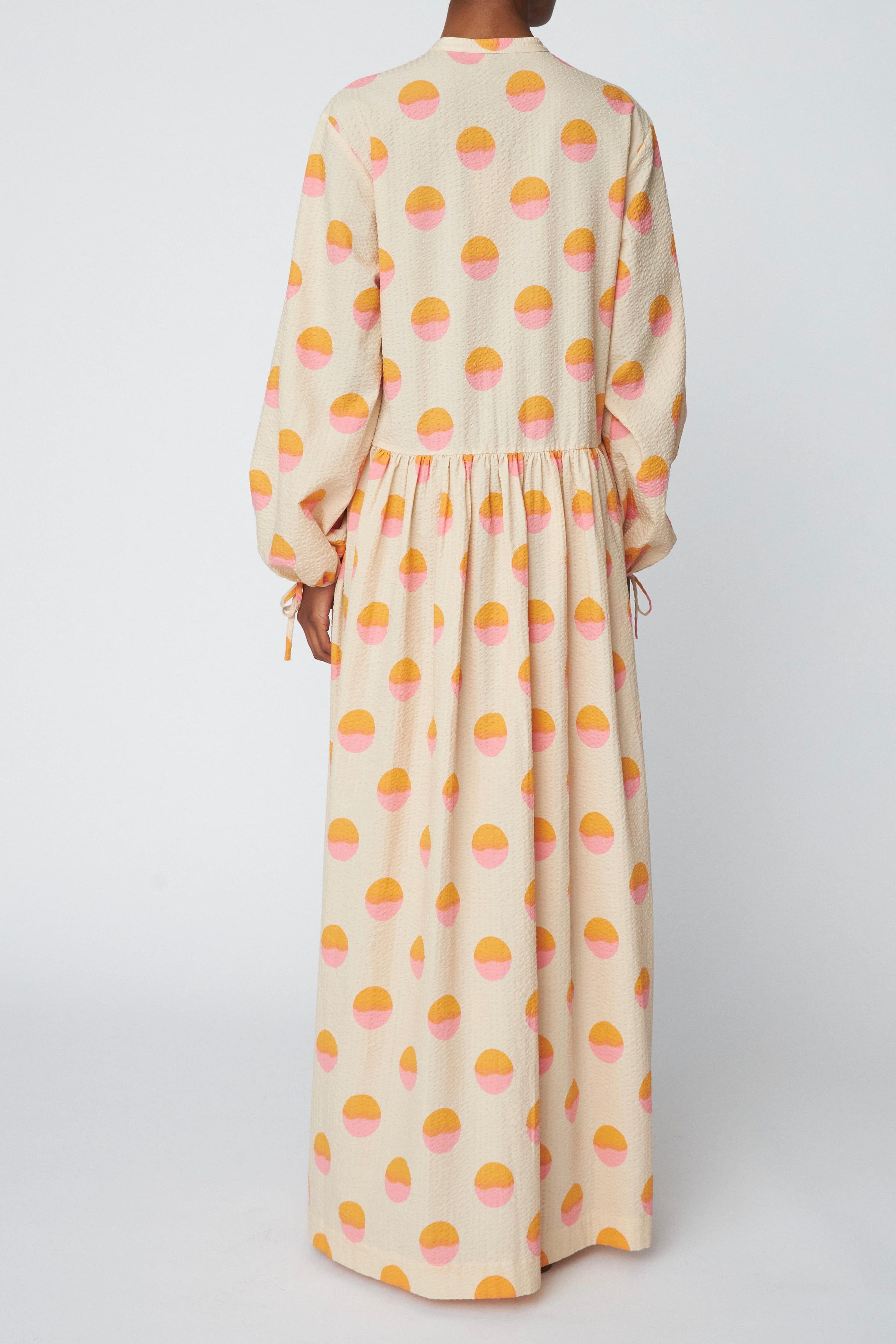 Stella Nova - Big Dot Maxi Dress - 474 Creme/red Dots Rabat