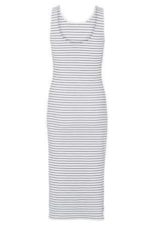 Basic Apparel - Ludmilla Openback Dress - 702 Bright White / Black