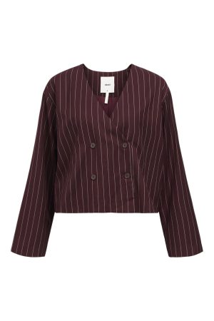 Object - Objshay L/S Lo Blazer Aw Fair 24 - 4760501 Cabernet White Mode