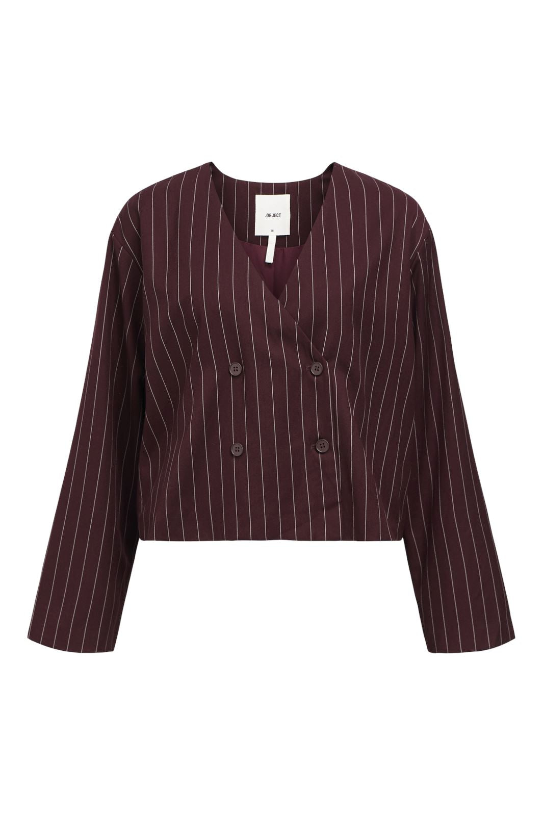 object-objshay-l-s-lo-blazer-aw-fair-24-4760501-cabernet-white_0.jpg Object - Objshay L/S Lo Blazer Aw Fair 24 - 4760501 Cabernet White Mode