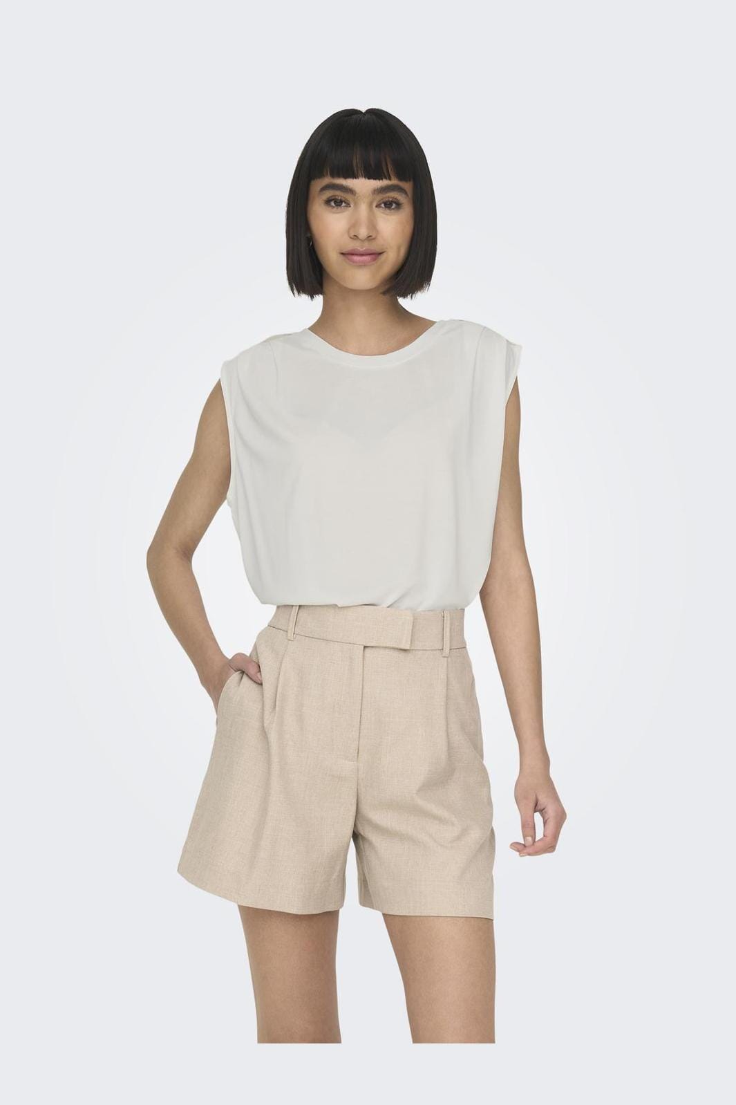 Only - Onlfree Life S/L Modal Satin Mix Top - 4278227 Cloud Dancer Online