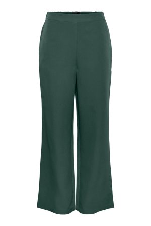 Pieces - Pcbossy Wide Plain Pant - 4266210 Trekking Green