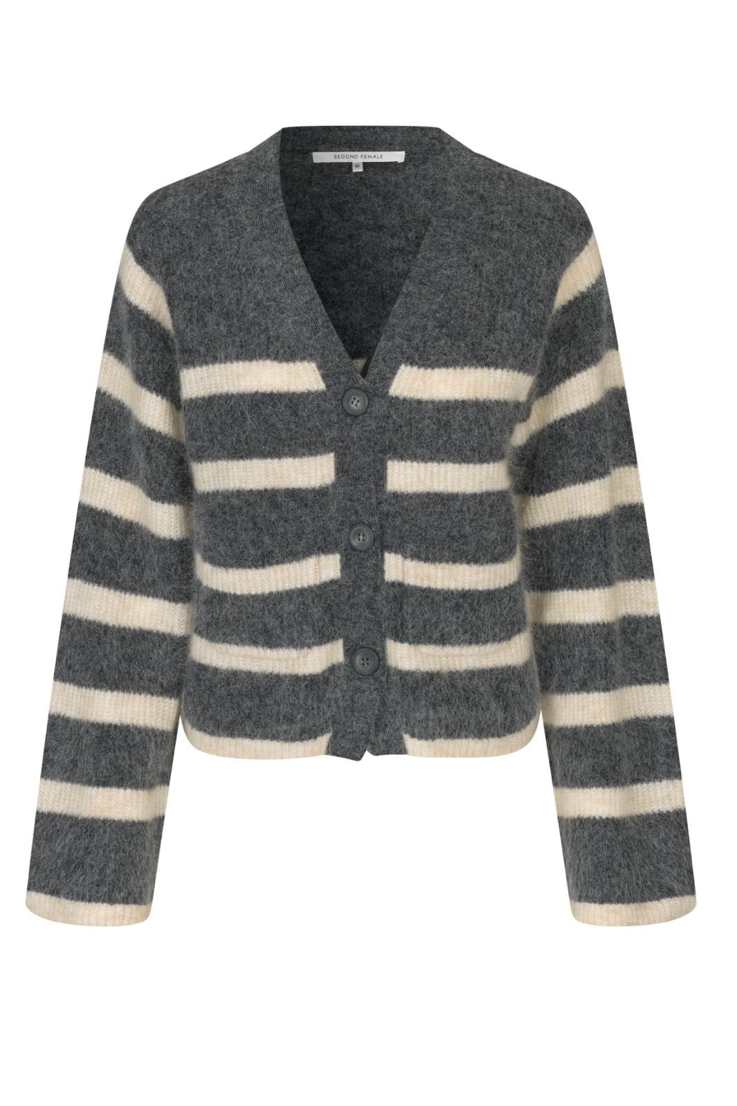 Second Female - Ovalis Knit Wide Sleeve Cardigan - Volcanic Ash