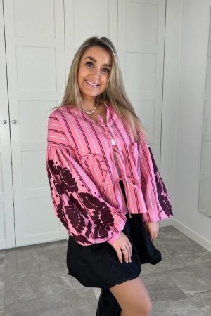 Sissel Edelbo x Molly&My - Molly Top SE 1651 - Geranium Stripes