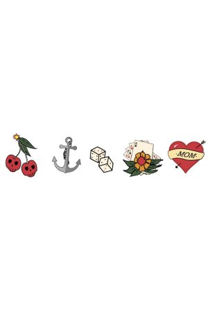 Crocs - Old School Tattoo 5 Pack Udsalg