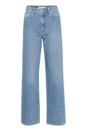 Gestuz - Zolinagz Wide Jeans 10909859 - 101120 - Washed Mid Blue Mode