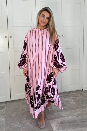 Sissel Edelbo x Molly&My - Rikke Dress SE 1648 - Rose Stripes