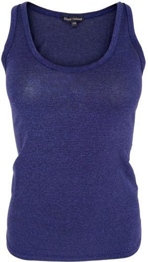 Black Colour - BcFaye Lurex Top - Navy