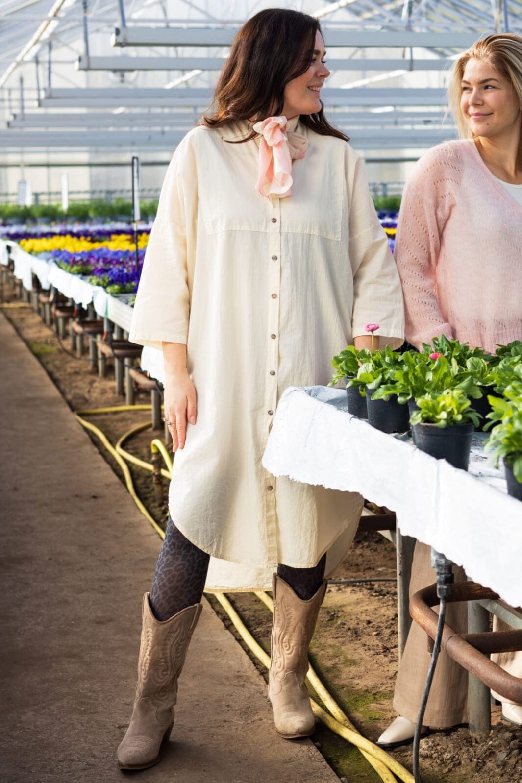 Black Colour - Bclynette Shirt Dress - Off White