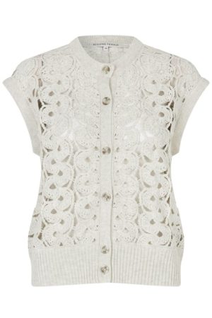 Forudbestilling - Second Female - Coralie Knit Vest 59566 - Light Grey Melange 7001