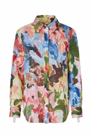 Forudbestilling - Stine Goya - 2340 Midweight Cotton, Casual Classic Buttondown sg-ss25-s018-2340p - Loves Me, Loves Me Not