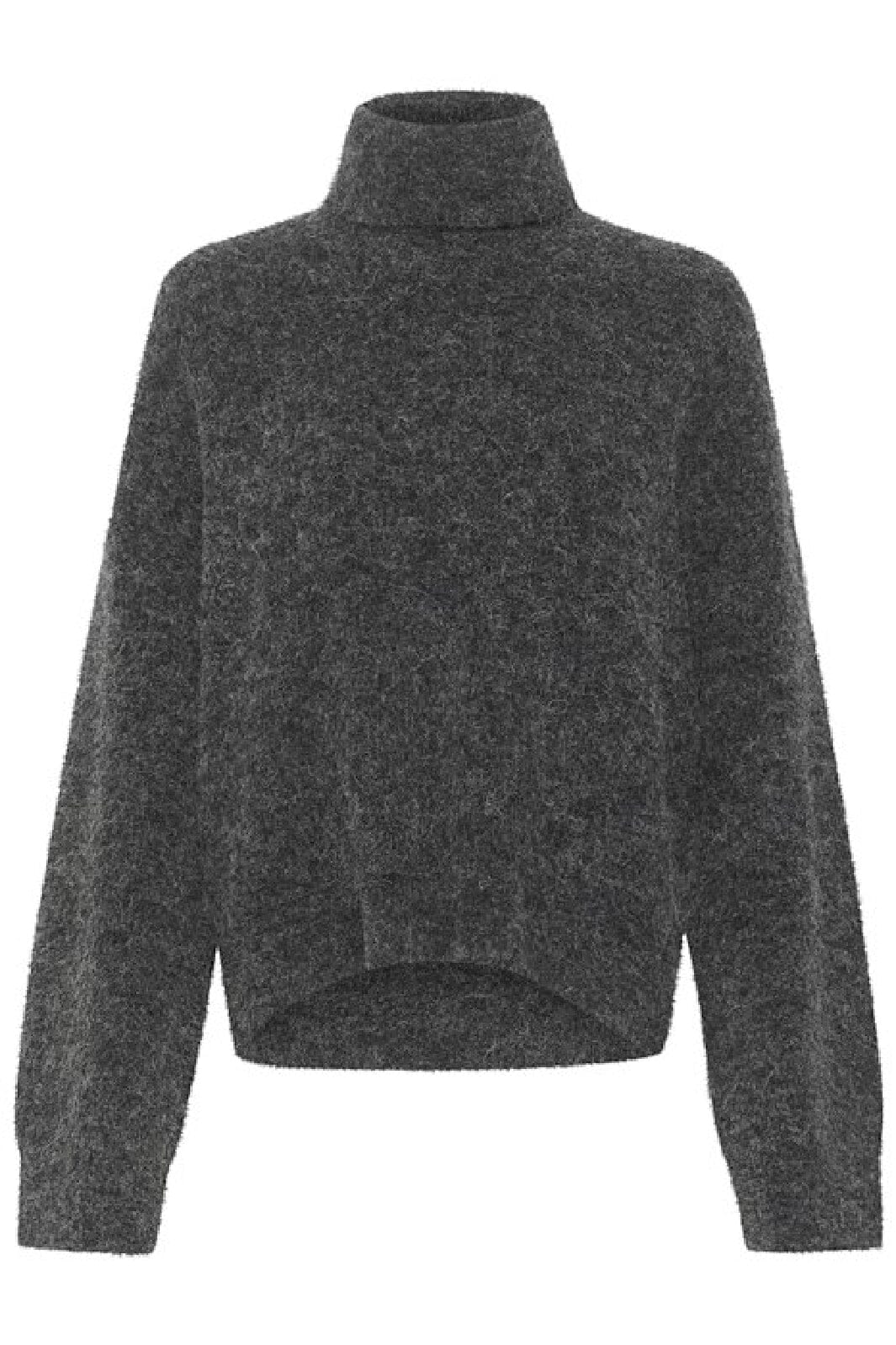 Gestuz - Alphagz Rollneck - 106286 Charcoal Melange Online