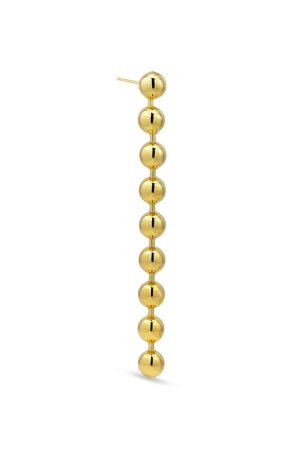 Jane Kønig - Big Atomic Chain Stud - Forgyldt