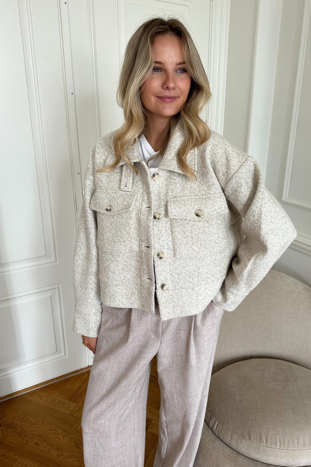 BYIC - Lauraic Jacket - sandm Sand Melange Online Hot Salg