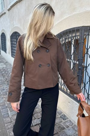 Forudbestilling - BYIC - Lunaic Trenchcoat A2320 - Dark Brown Rabat