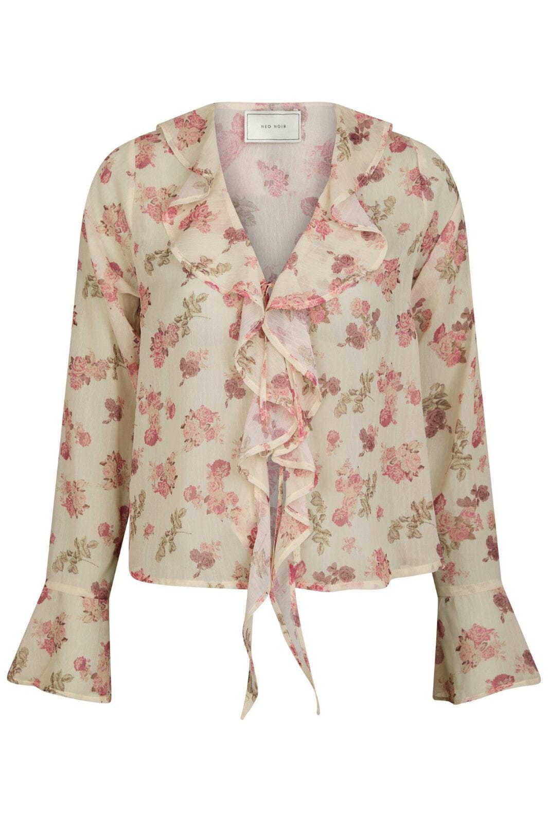 Forudbestilling - Neo Noir - Anika Marigold Print Blouse 165527 - 122 - Creme