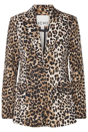 Ichi - Ixkate Leop Long Blazer - 205020 Kate Leop Print Rabat