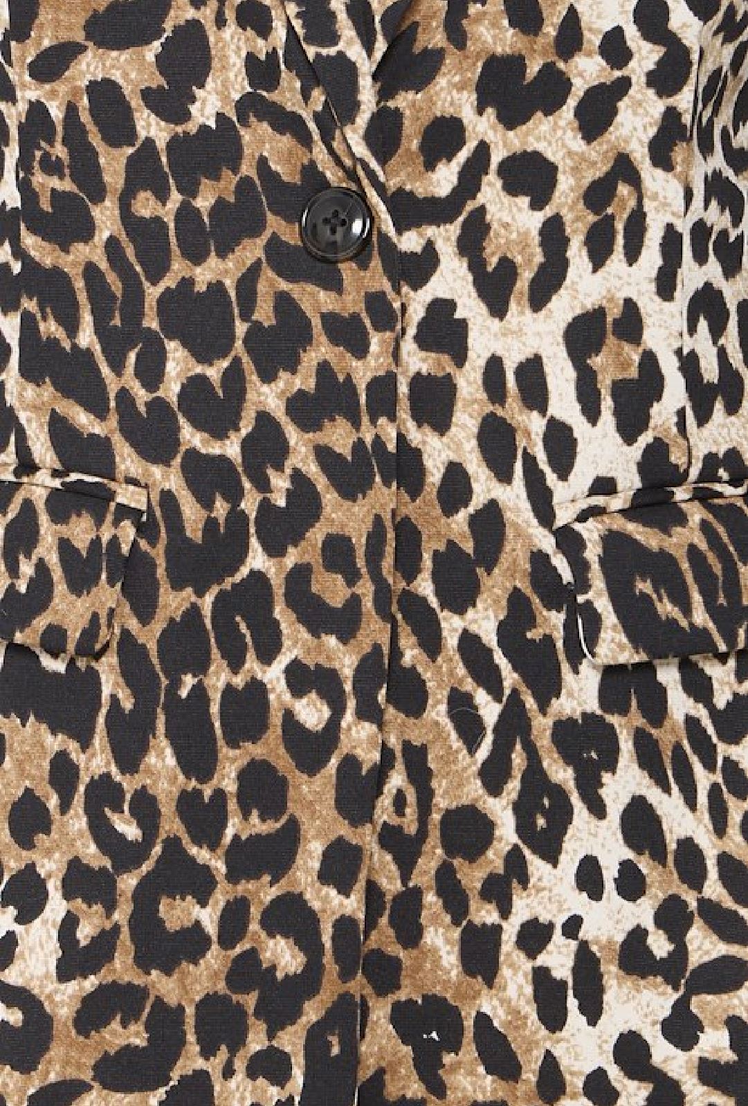 Ichi - Ixkate Leop Long Blazer - 205020 Kate Leop Print Rabat