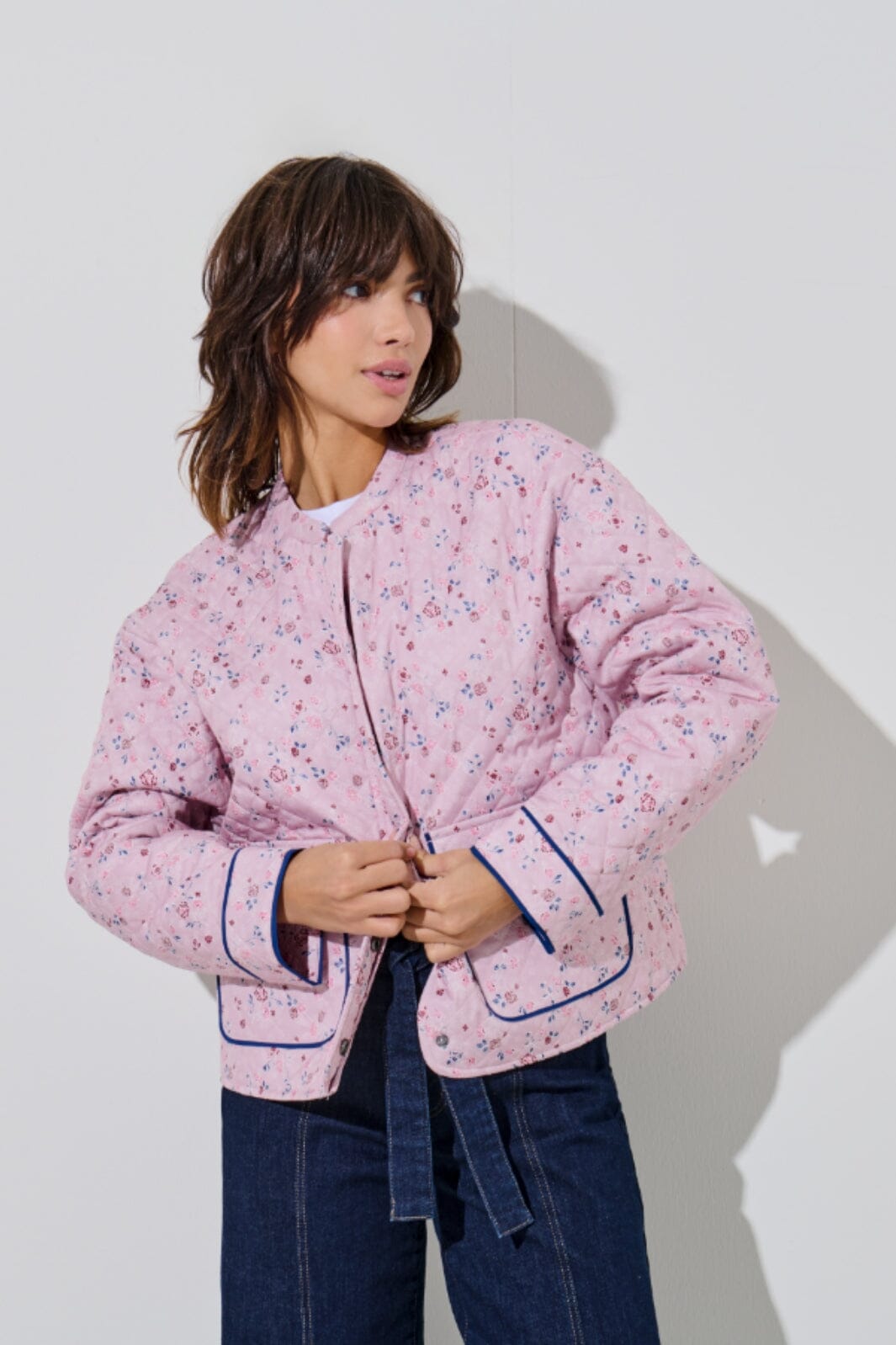 Only - Onlhallie Quilted Jacket 15328523 - 4833388 - Pale Mauve Flowers