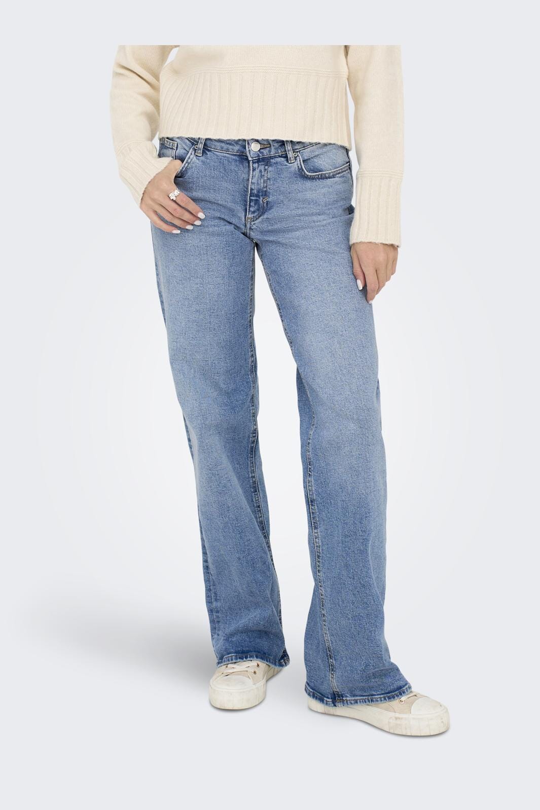 Only - Onljuicy Lw Wide Leg Rea365 - 4326492 Light Blue Denim Online nu