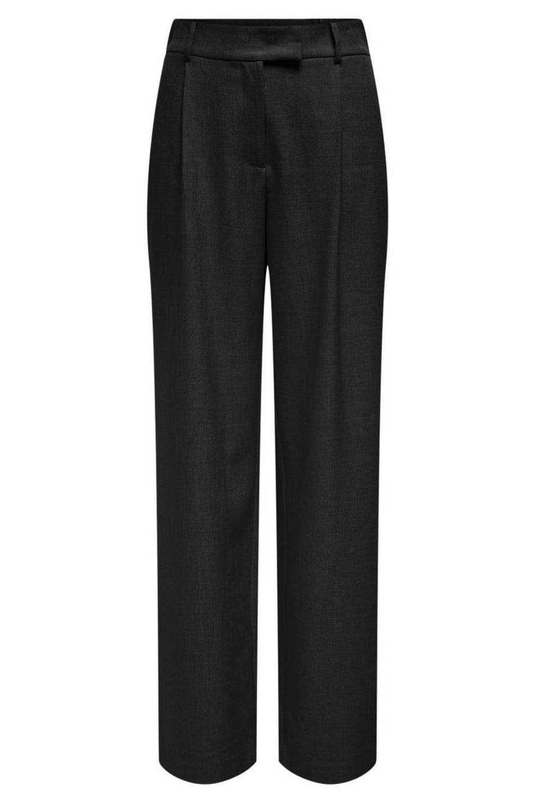 Only - Onllinda Str Mel Pants Tlr - 4729216 Black Levere