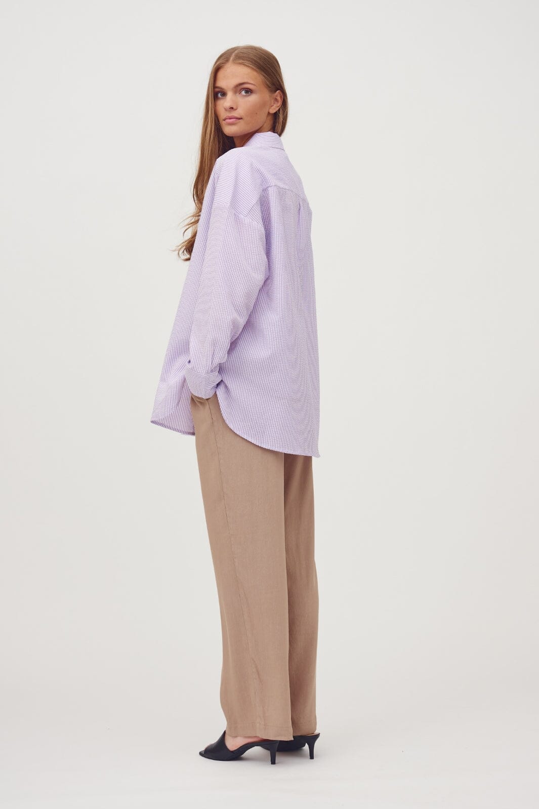 A-View - Sonja Shirt - 116 Purple/White Rabat