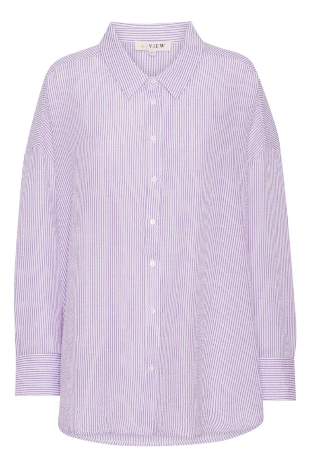 A-View - Sonja Shirt - 116 Purple/White Rabat