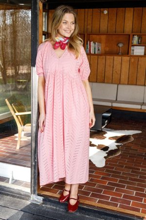Black Colour - Bcjulia Broderi Anglaise Dress 40860 - Pink