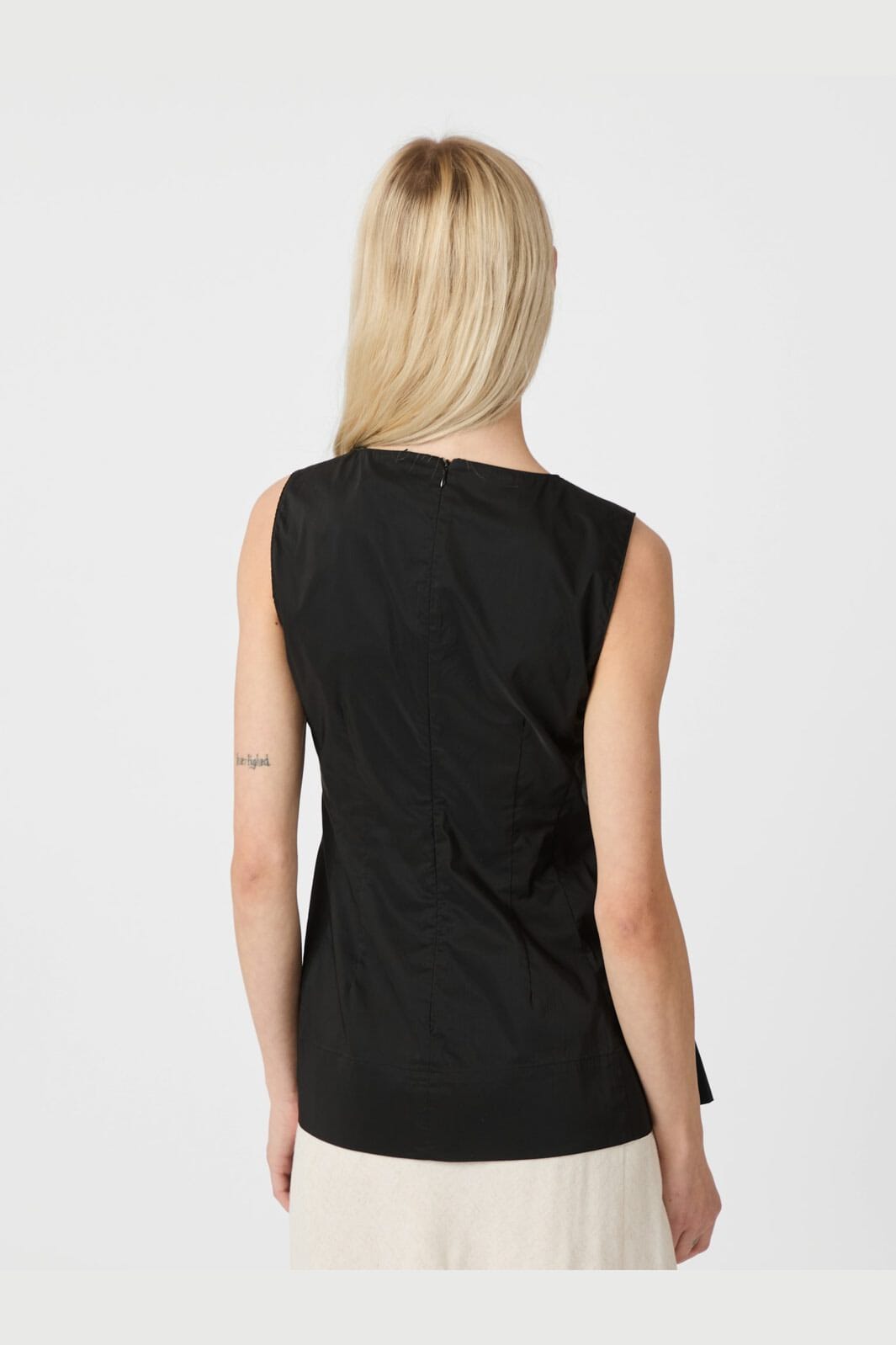 Forudbestilling - Neo Noir - Esteves Poplin Top 165379 - 100 - Black Levere
