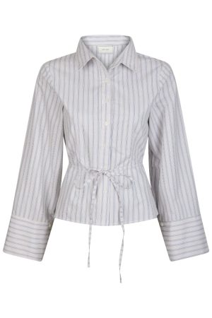 Neo Noir - Clarida Stripe Shirt 164934 - 122 - Creme på udsalg