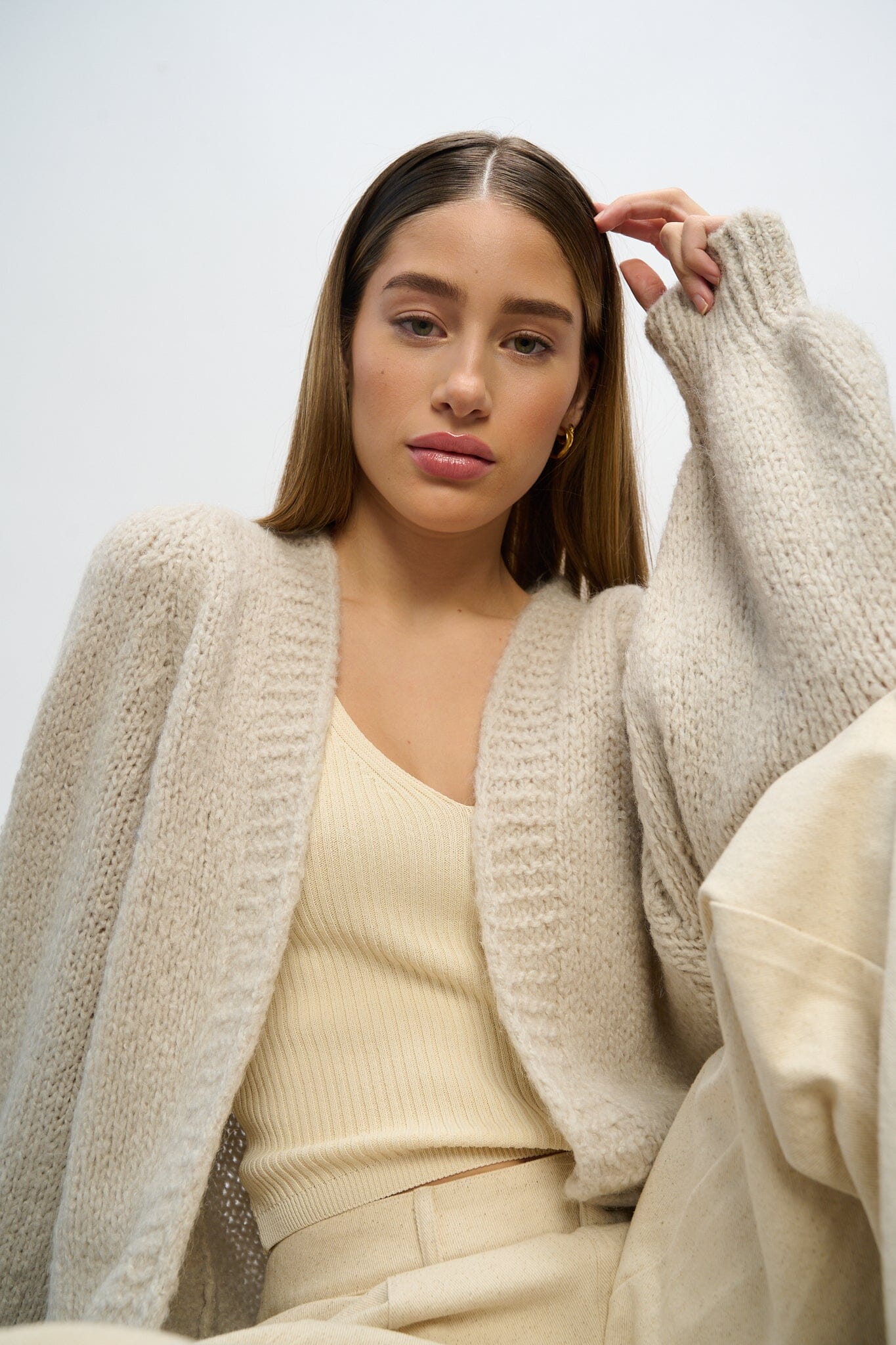 Noella - Fora Knit Cardigan - Sand Rabat