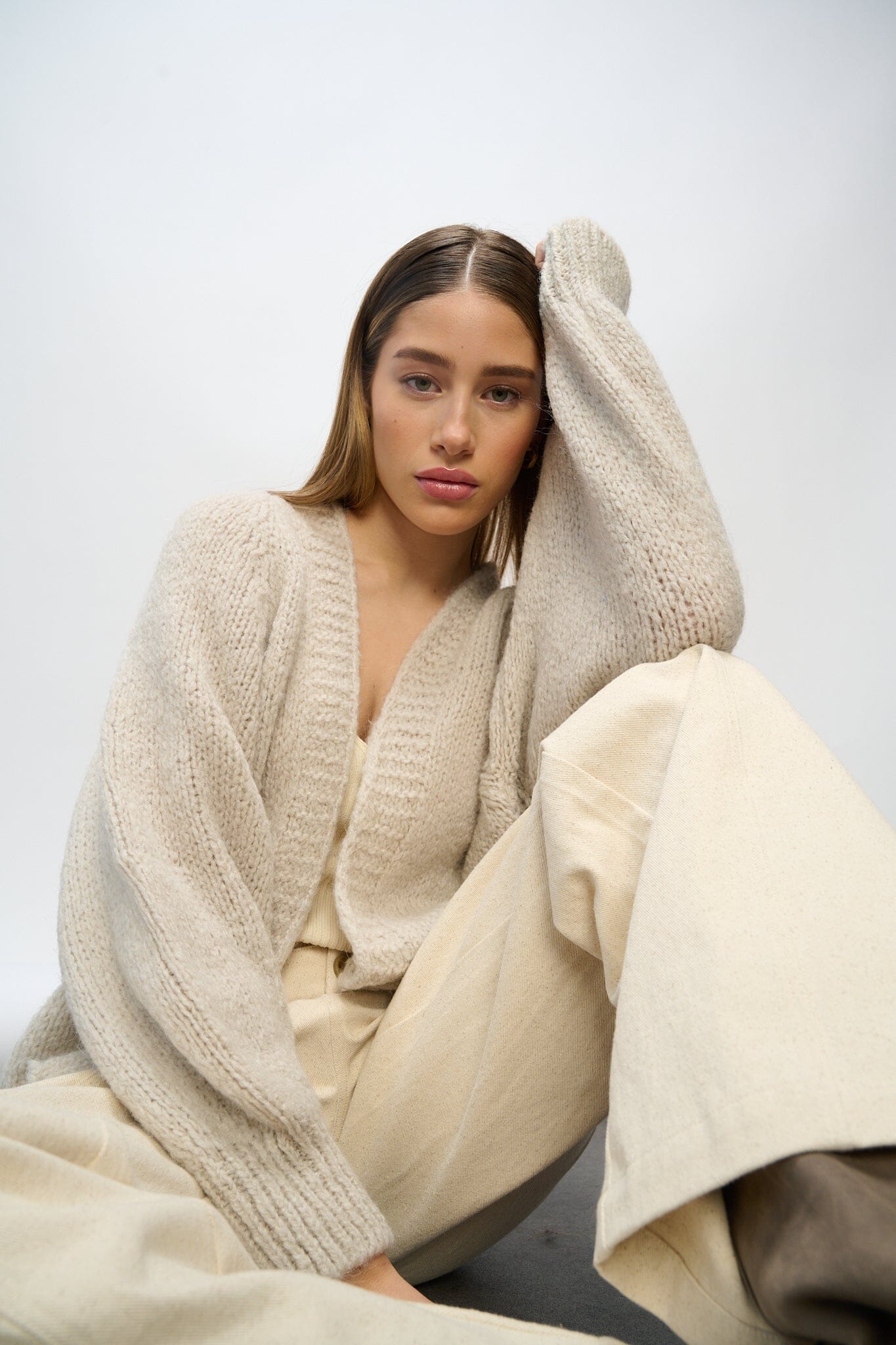noella-fora-knit-cardigan-sand_3.jpg Noella - Fora Knit Cardigan - Sand Rabat