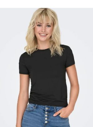 Only - Onlea S/S Top O-Neck - 4596265 Chocolate Torte